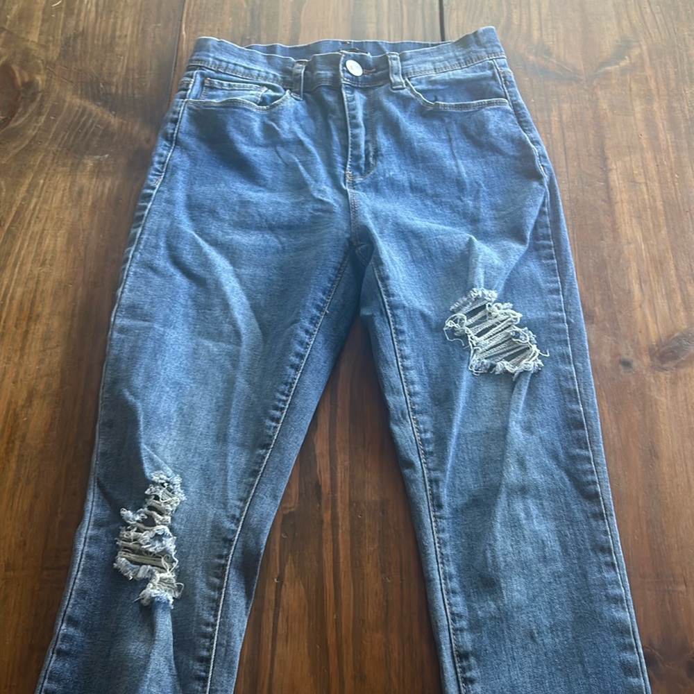 YMI size S high rise skinny jeans medium wash NEVR WORN!